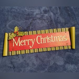 Decorative Metal Merry Christmas Sign